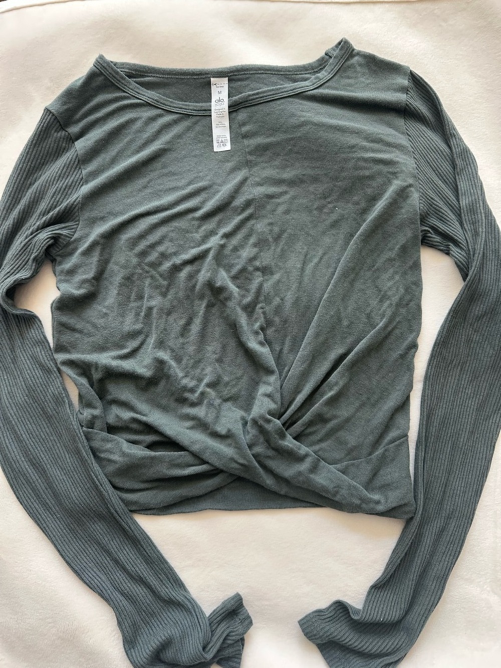 Alo Cover Wrap Long-Sleeve T-Shirt - Picture 5 of 10